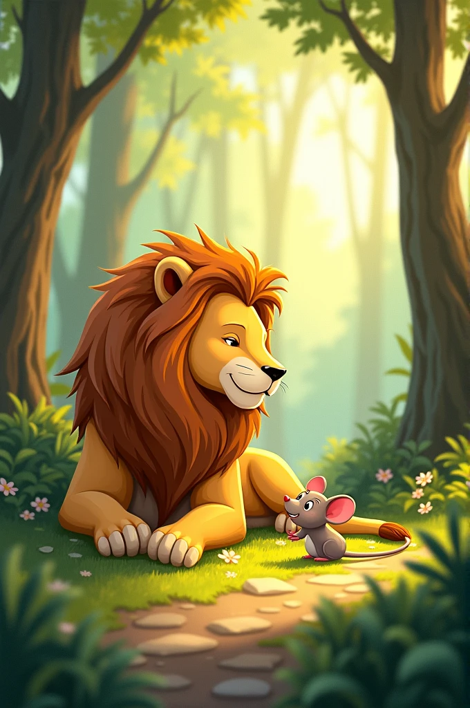 The Lion and the Mouse for kids story