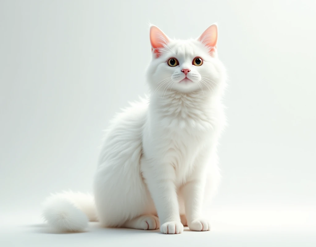 We need a perfect white cat