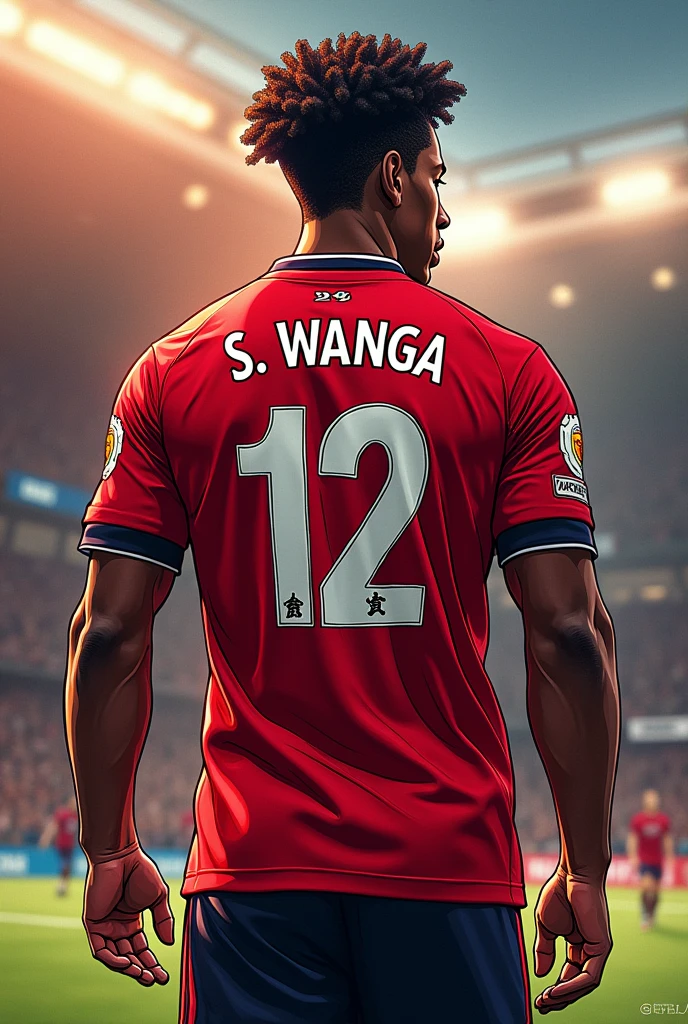 Man U football jersy with name S. Wanga with number 12
