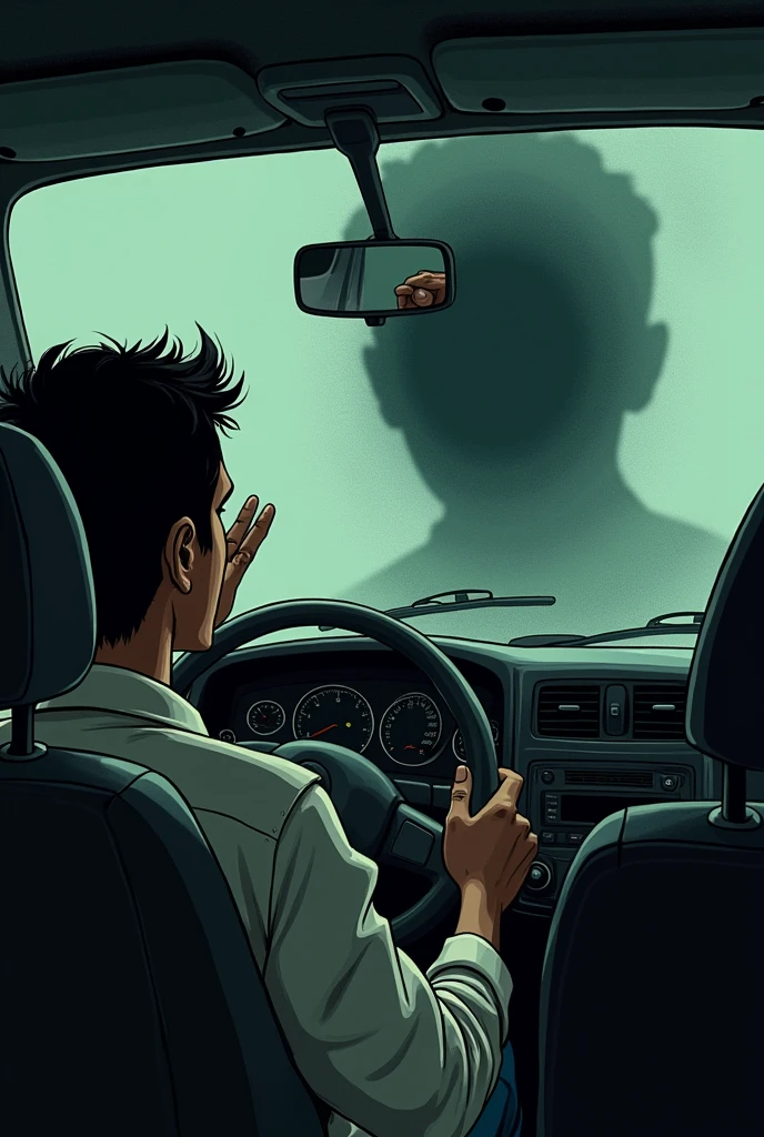 
Rahul's mind raced. Was this some kind of prank? A hallucination? He rubbed his eyes, thinking it was just fatigue playing tricks on him. But when he opened them again, the driver's face was still a void.