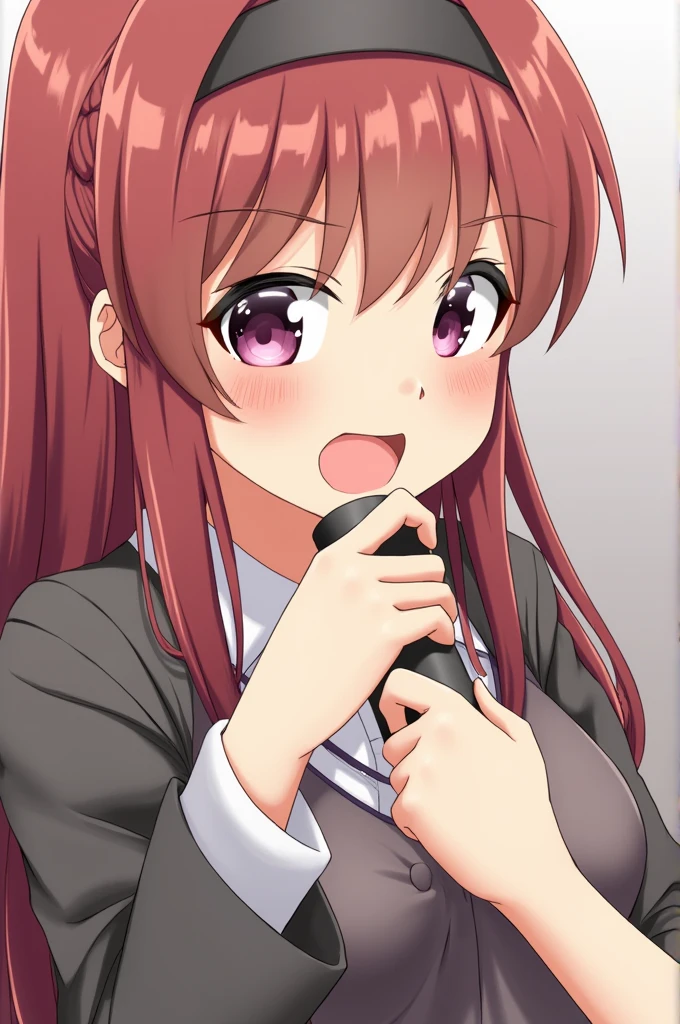 Anime girl giving a handjob