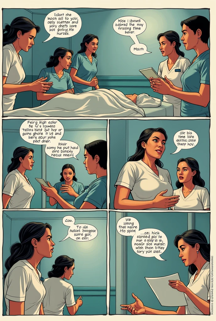 nursing in the philippine Post Colonial Rule. comic strip give description in english