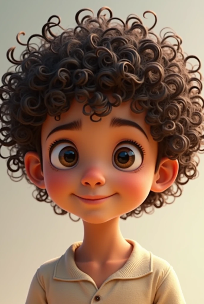 Boy with curly hair
