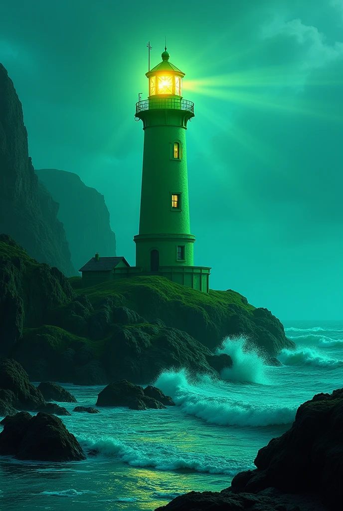green Lighthouse front lights
