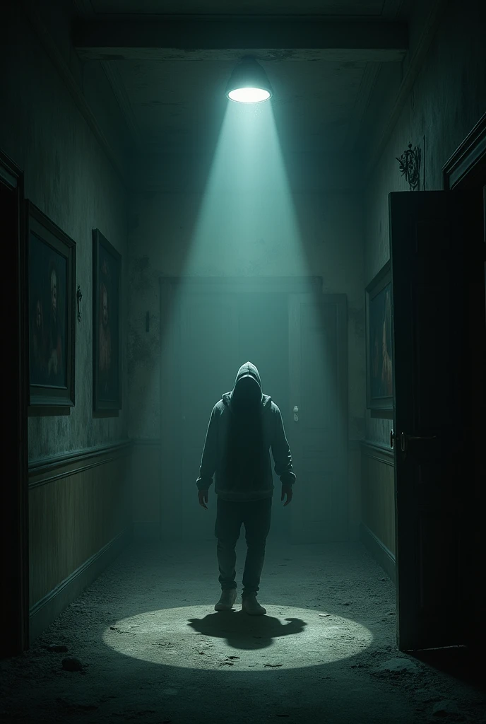The inside was very eerie. Old paintings hung on the walls and a thick layer of dust covered the floor. There was an unusual chill in the air. Ramesh switched on his flashlight and tried to look around, but couldn't see much.