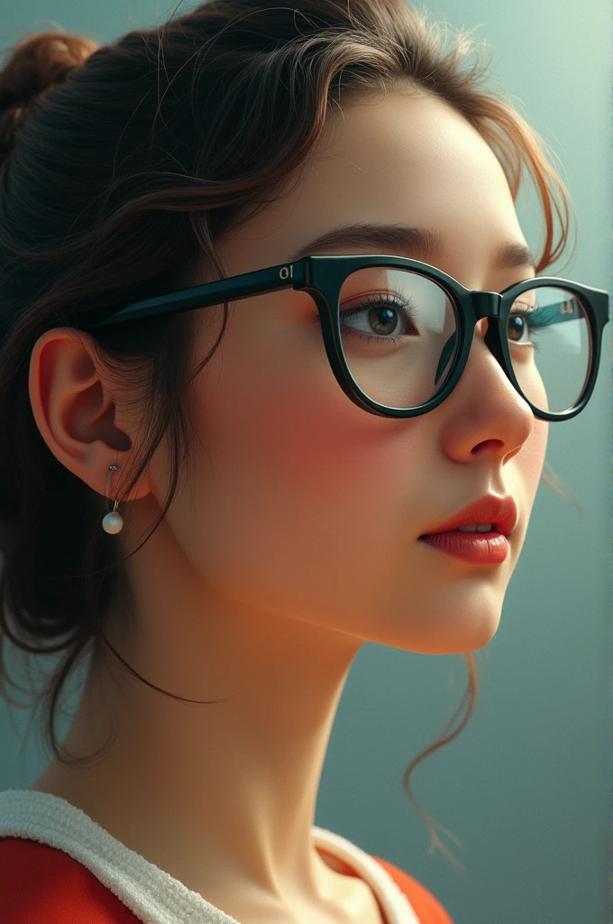 make a 3 pictures with text past, present, future. evolution of eyeglasses
