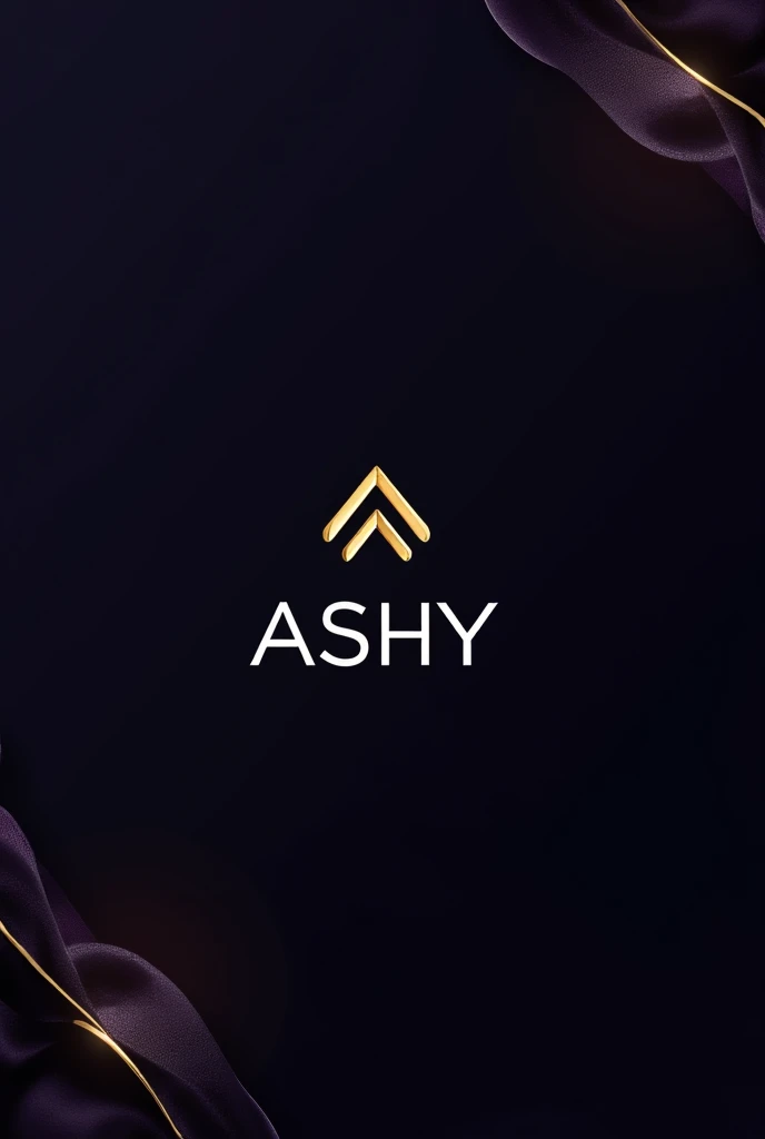 Design a sophisticated and luxurious logo for an industry brand named 'Ashy'. The logo should prominently feature the name 'Ashy' in a bold, elegant font, with a background in rich luxury colors such as deep navy, royal purple, or black with gold accents. Incorporate a distinctive symbol or icon that resonates with the brand's identity— a stylized 'A' and 'S' mixed an abstract emblem, or a sleek, modern shape. The icon should be integrated harmoniously with the text, creating a cohesive and memorable design. The overall look should exude luxury, professionalism, and prestige, suitable for use on all corporate branding materials."