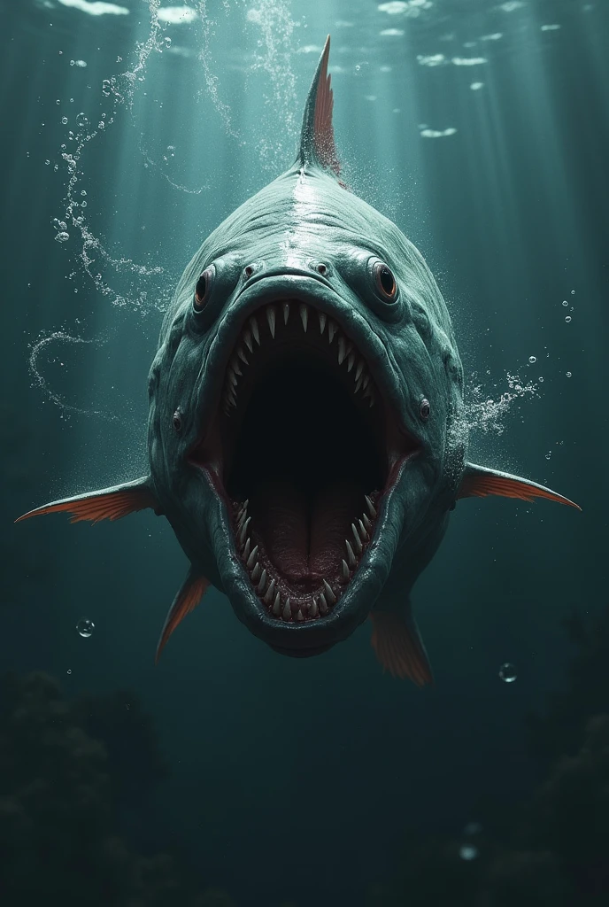 Scary angry fish