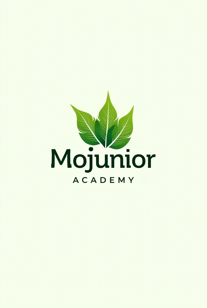 A school logo for MoJunior Academy with some moringa leafs with an educational motto