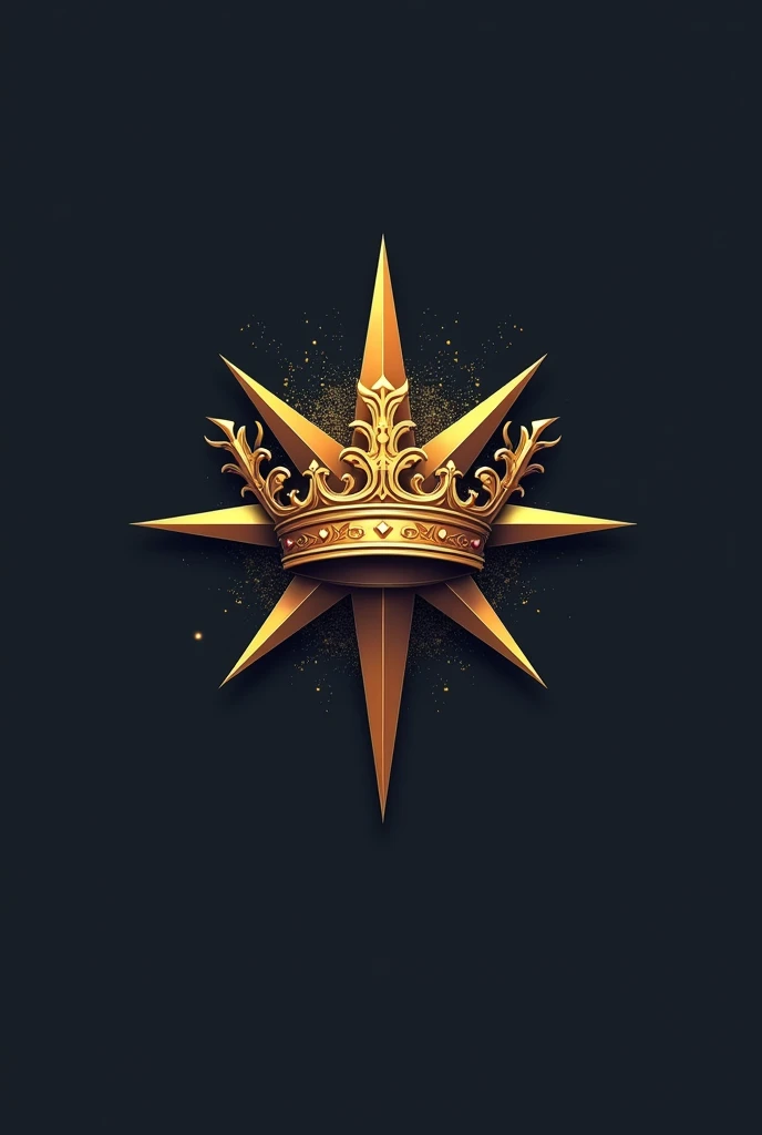 Create a logo for KING × STAR with crown and star in logo & text