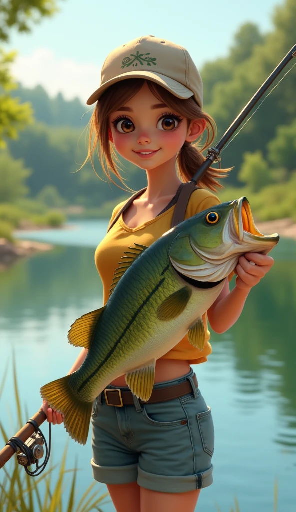 Cute Gal Bass Fishing