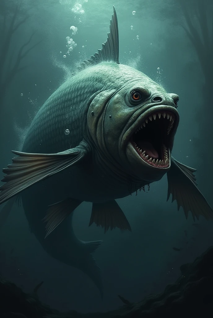 Scary angry fish