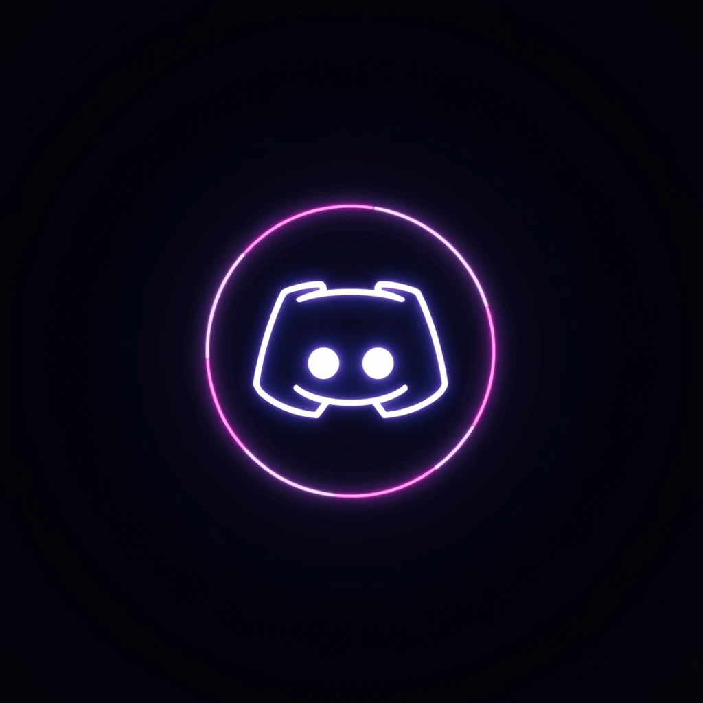 A e-sports gamer, counter-stiker-themed logo for Discord.ink. The logo features a black background with a blue logo in the center. The logo is a stylized logotipo DISCORD with a white circle around it. The circle is surrounded by a white border with a purple background. The logo is complex and elegant, with a modern feel that is perfect for Discord.ink's brand. ((More detail, enhanced, poakl))