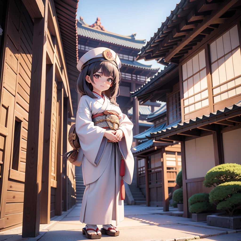 Ancient Japanese Priestess、Ancient Japan cityscape