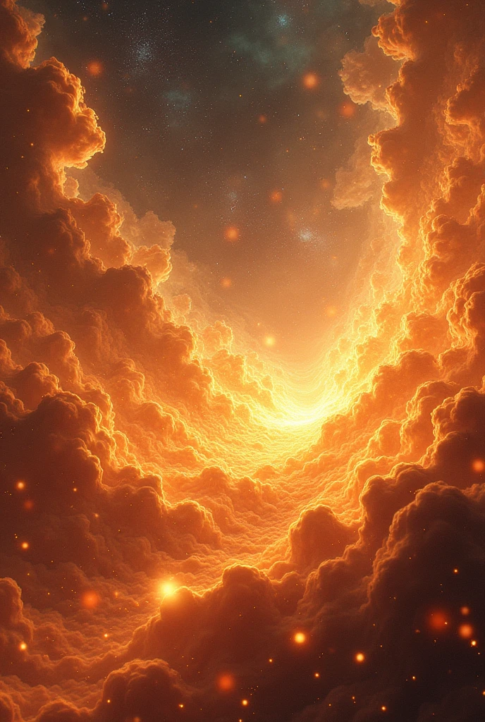 Domain Expantion with flames and stars and gold and silver in space in infinity inferno