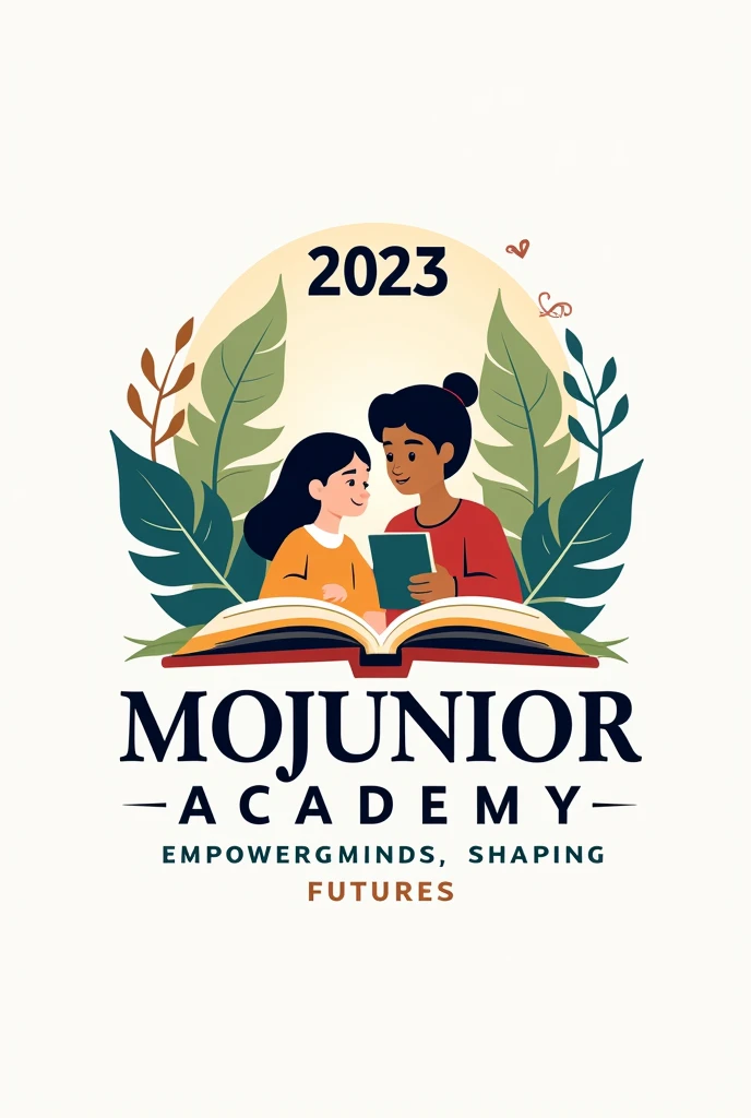 A school logo for MoJunior Academy with an educational motto established in 2023