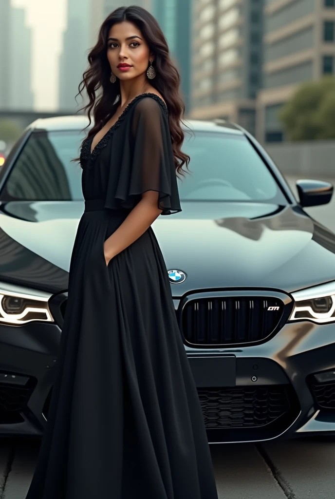 Sai pallavi with black bmw m5