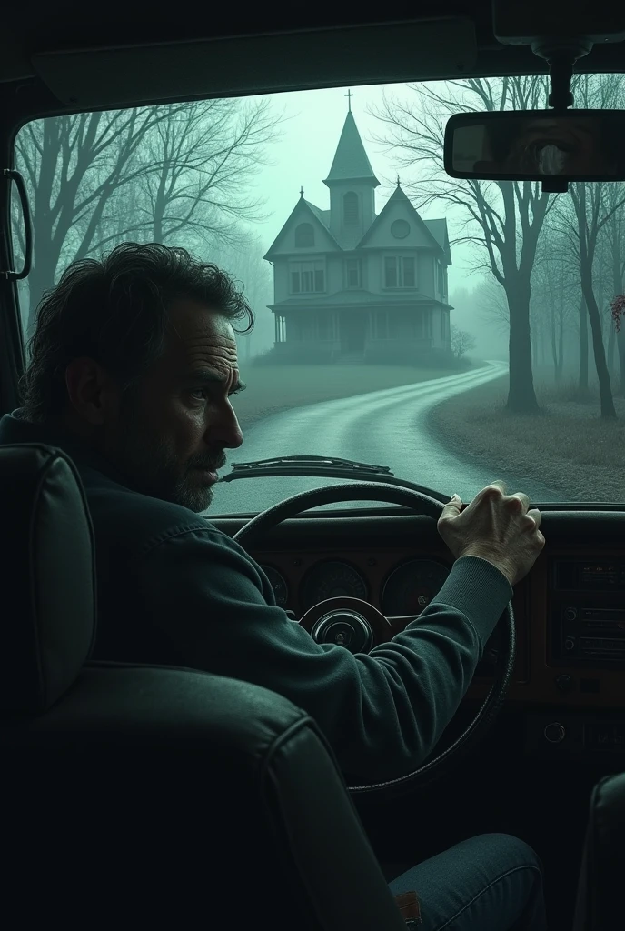 The driver's warning about the haunted house