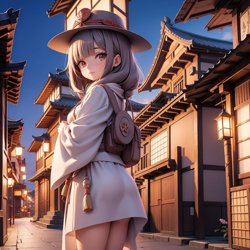 (nsfw:1.5),(Giant :1.2)、barefoot、mini city、Are standing、stepping on a small house