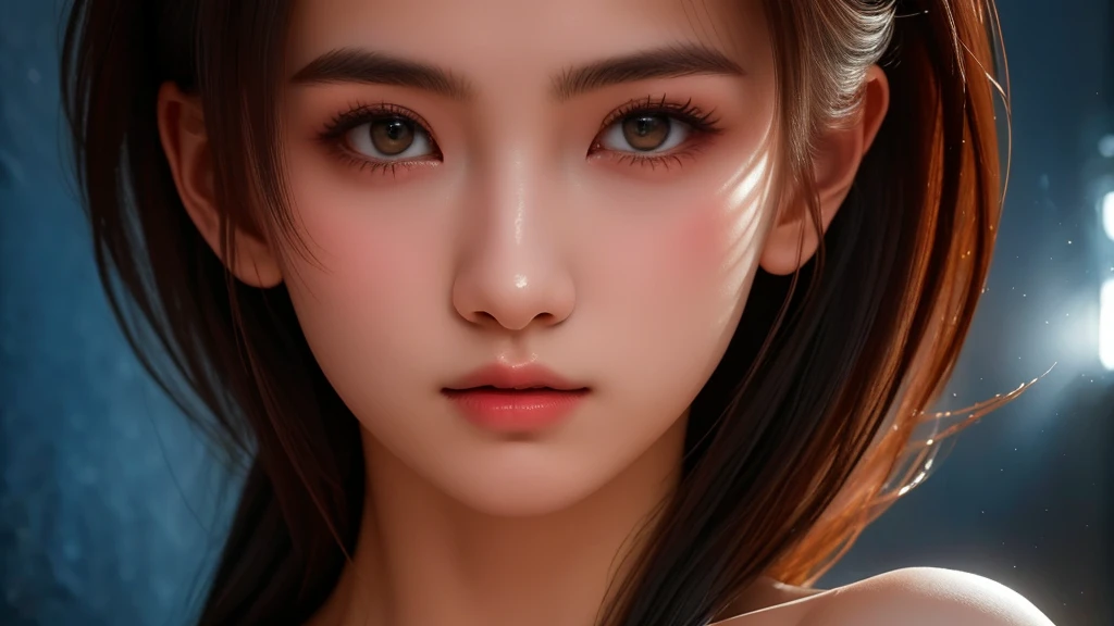 The portrait artwork of a beautiful girl with the theme of light and darkness, ultra-sharp CG at 16k resolution, a masterpiece, Excellent image quality, Very delicate), (Great light and shadow, Exquisite and beautiful), Really smooth skin, Bright face, Displaying near-perfect 18k quality, versatile, lovely.