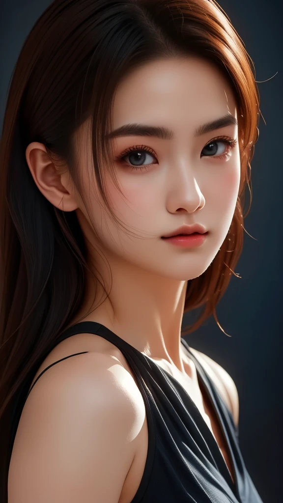 The portrait artwork of a beautiful girl with the theme of light and darkness, ultra-sharp CG at 16k resolution, a masterpiece, Excellent image quality, Very delicate), (Great light and shadow, Exquisite and beautiful), Really smooth skin, Bright face, Displaying near-perfect 18k quality, versatile, lovely.