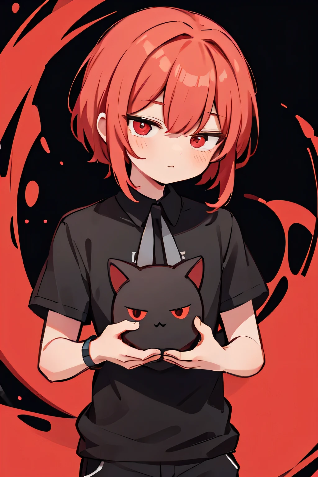 man(important) Cute red eyes on a black background