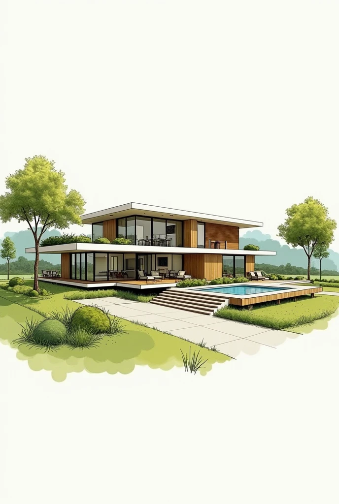 sketch energy efficient home