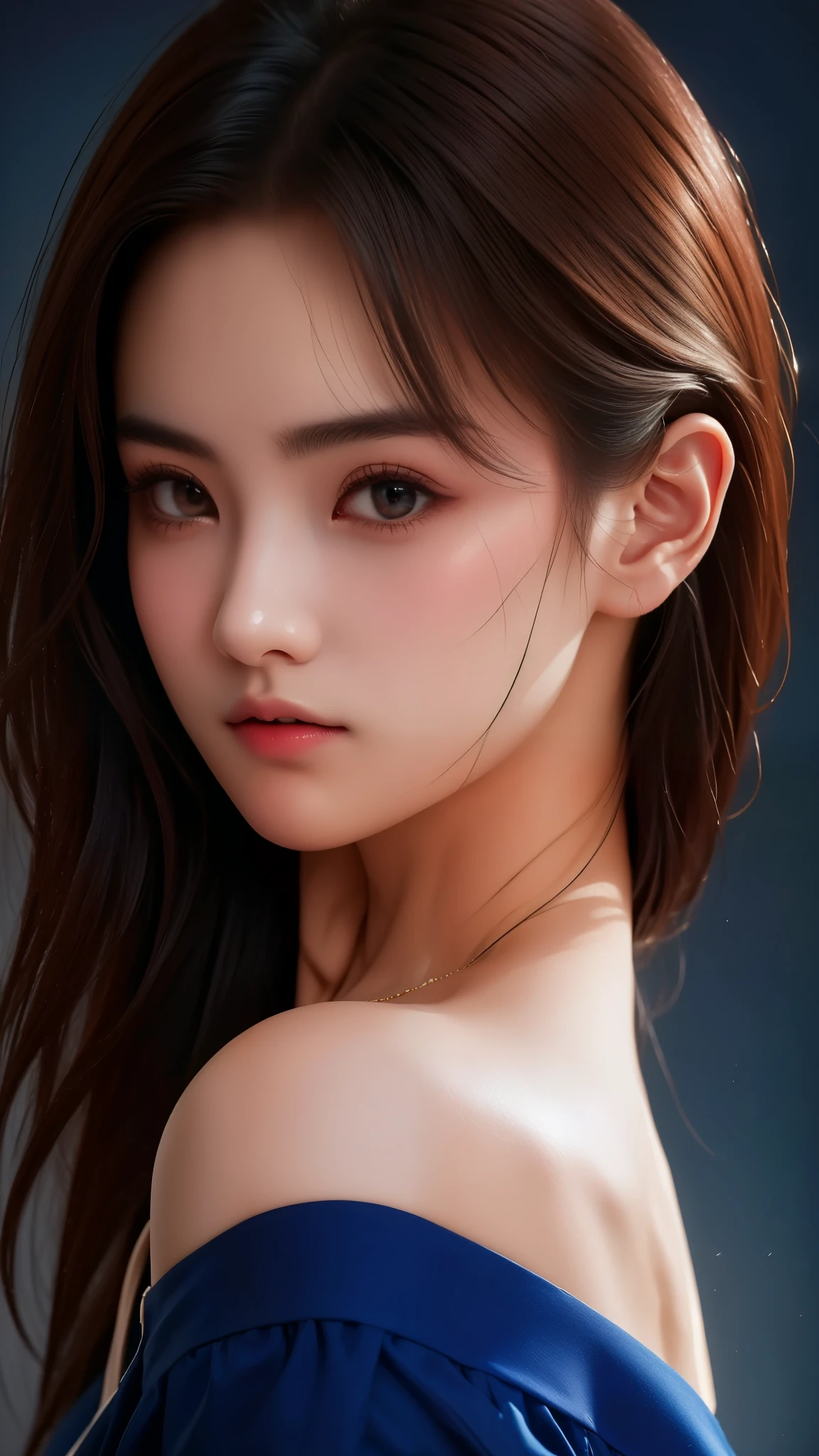 The portrait artwork of a beautiful girl with the theme of light and darkness, ultra-sharp CG at 16k resolution, a masterpiece, Excellent image quality, Very delicate), (Great light and shadow, Exquisite and beautiful), Really smooth skin, Bright face, Displaying near-perfect 18k quality, versatile, lovely.