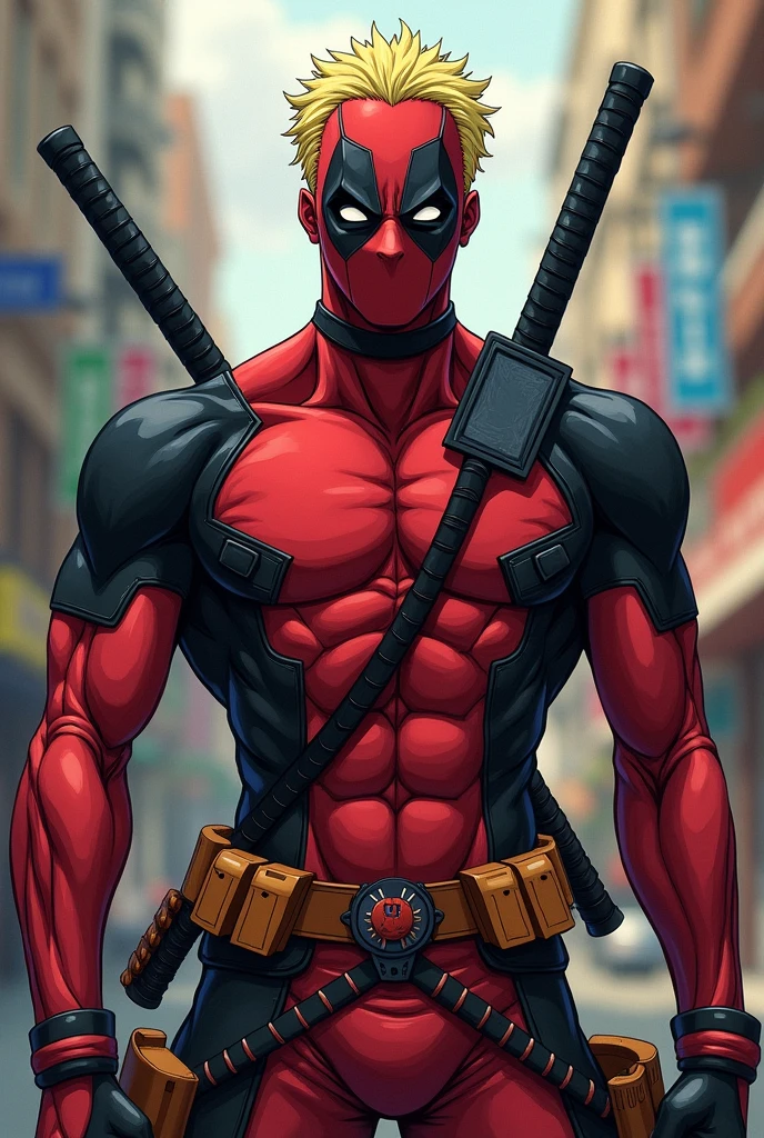 Sanji but sanji is deadpool clothes
