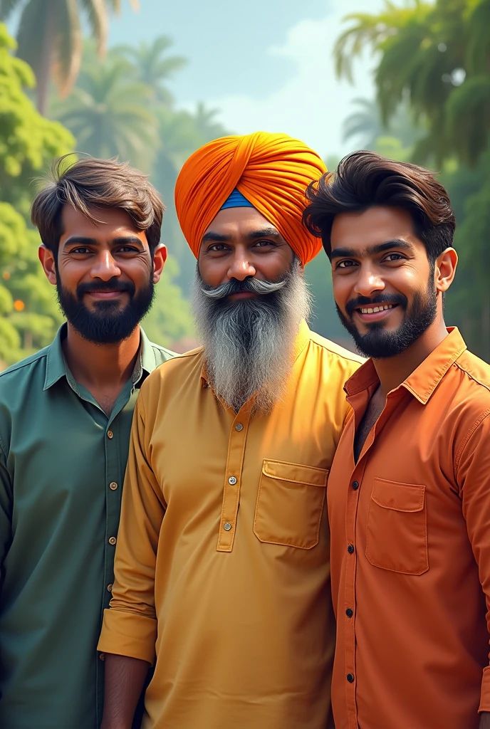 Sardar guy with 2 indian friend