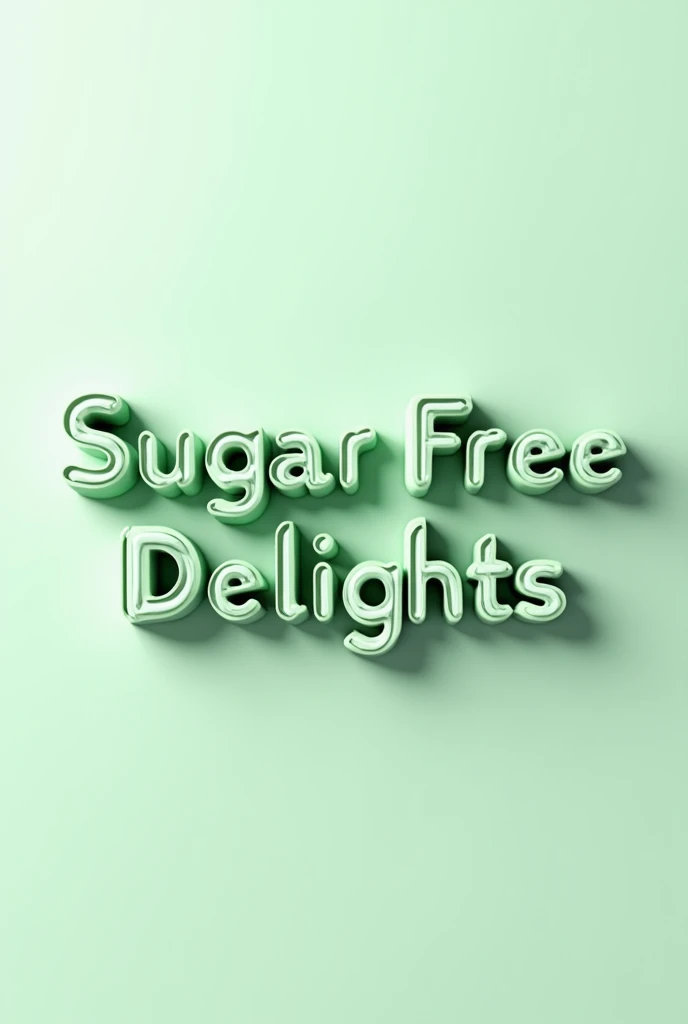 create a banner with the size 960 px by 288px with the name "sugar free delights" in Portuguese, create the name with relief with tones that refer to health and well-being  