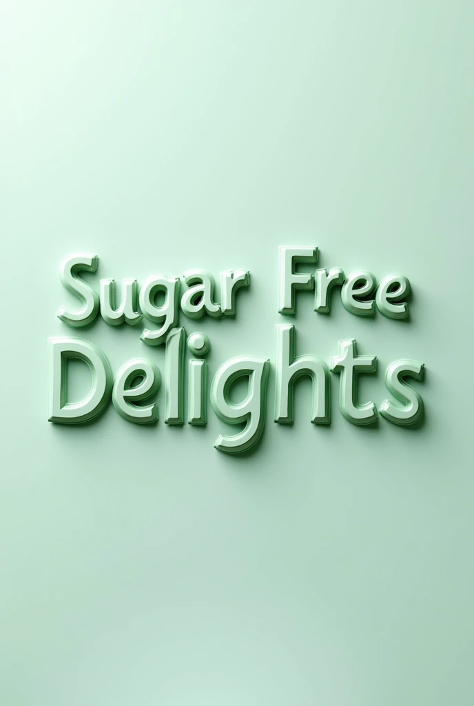 create a banner with the size 960 px by 288px with the name "sugar free delights" in Portuguese, create the name with relief with tones that refer to health and well-being