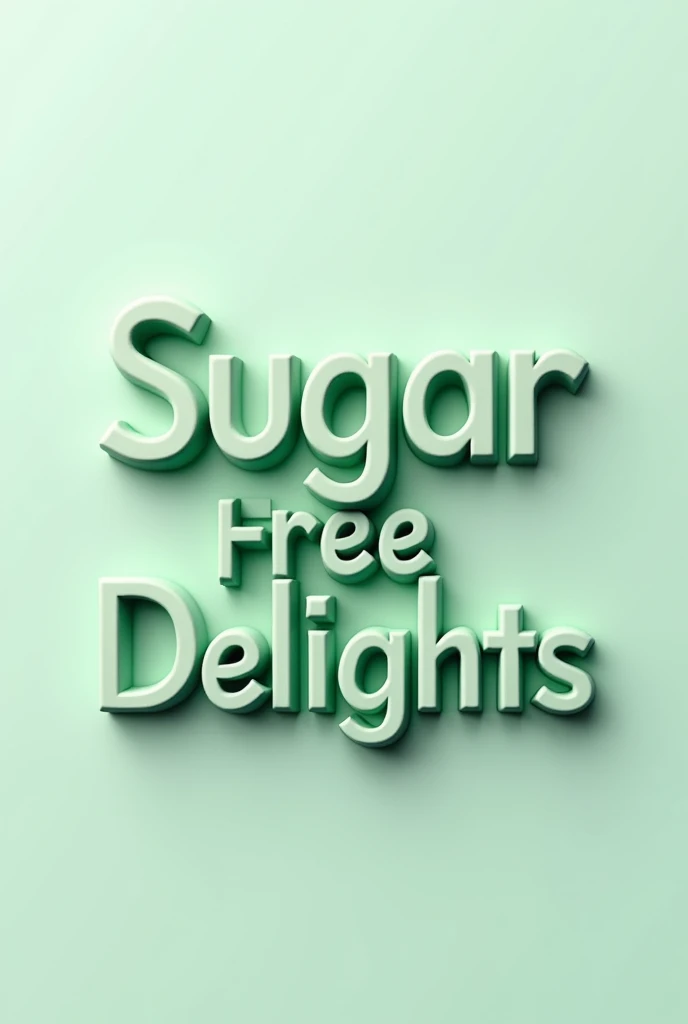 create a banner with the size 960 px by 288px with the name "sugar free delights" in Portuguese, create the name with relief with tones that refer to health and well-being