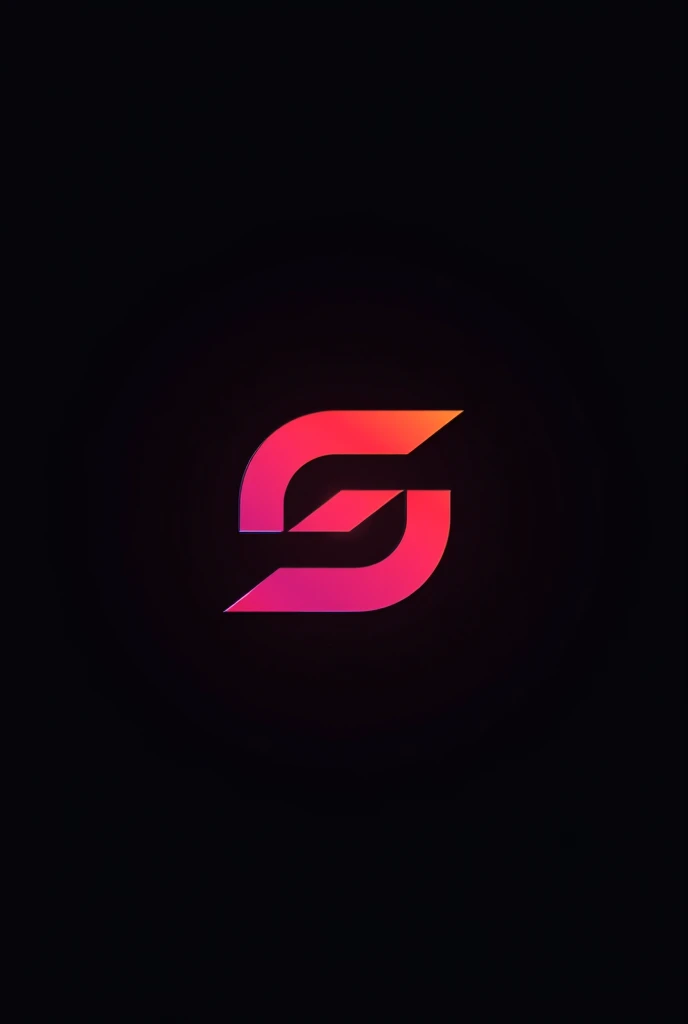 bright mint red colour cool 'SG' logo , black background