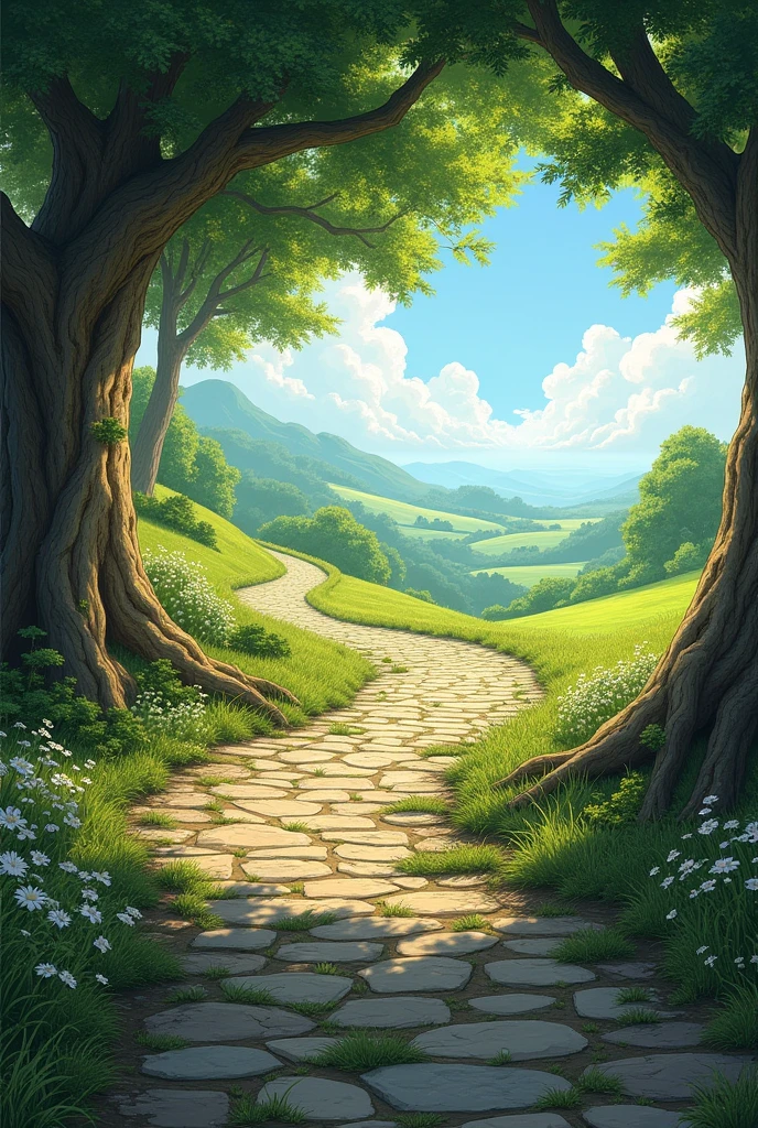 the square stone road turns to the RIGHT