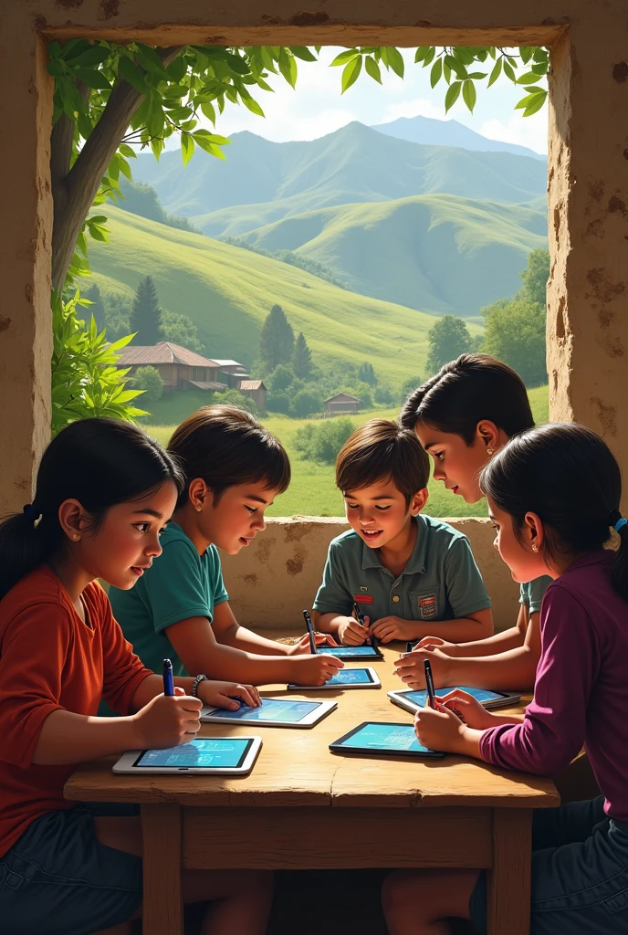 generates an image for the project Impact of Digitalization on Educational Quality in Rural Areas of Peru, ANOTHER IMAGE

