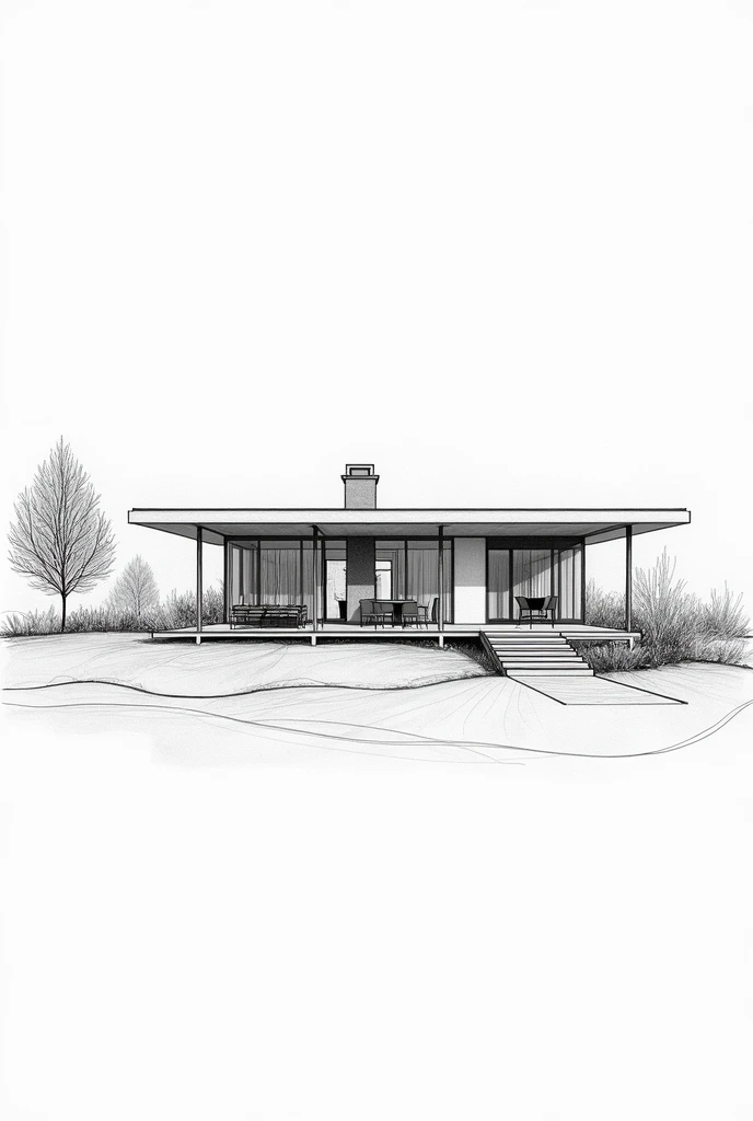 sketch black and white detailed energy efficient home and incorporate 3 key energy efficient features