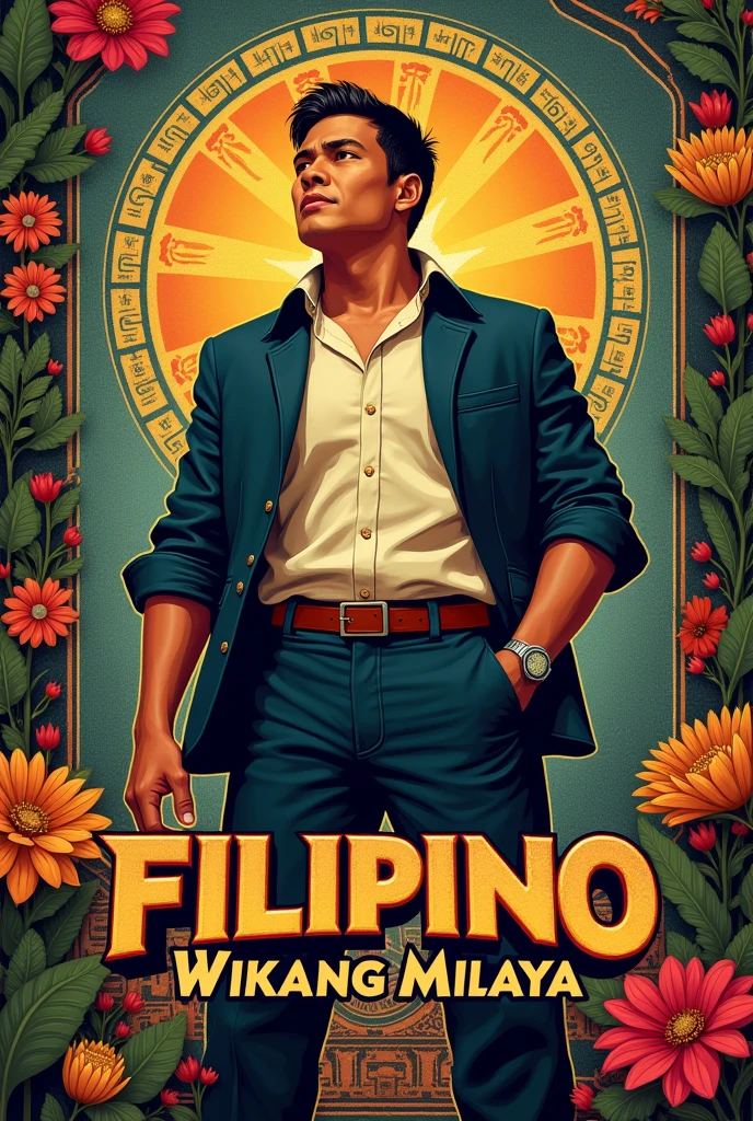 Poster with a theme of "Filipino: wikang malaya".