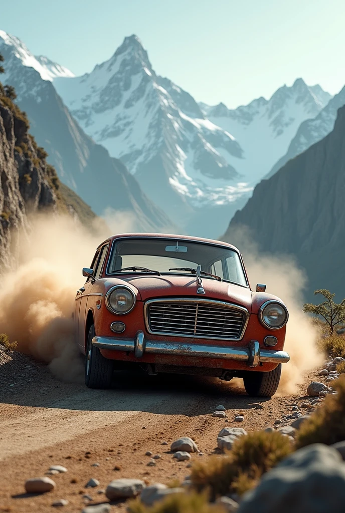 VAZ-2107 drifting on the mountain soil