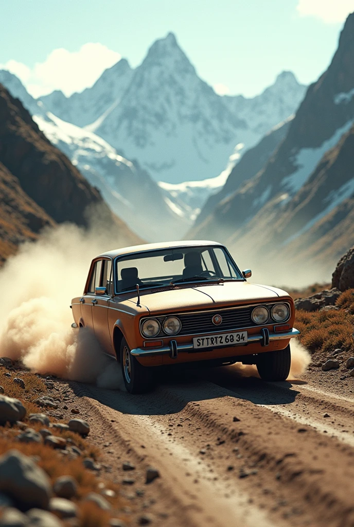 VAZ-2107 drifting on the mountain soil