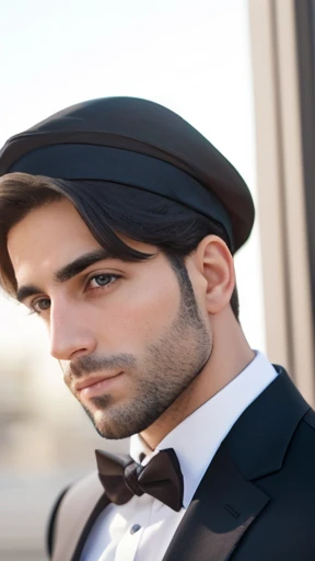 A handsome Jewish man focus on the face 