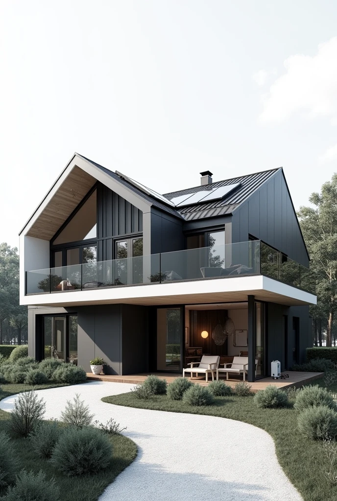 sketch black and white design of a simple energy-efficient home and incorporate three key energy-efficient which is solar panels, high-efficiency windows, or proper . second one, energy-efficient appliances, or a green . lastly, Incorporate a third energy-efficient element, such as passive solar heating, LED lighting, or smart home technology.