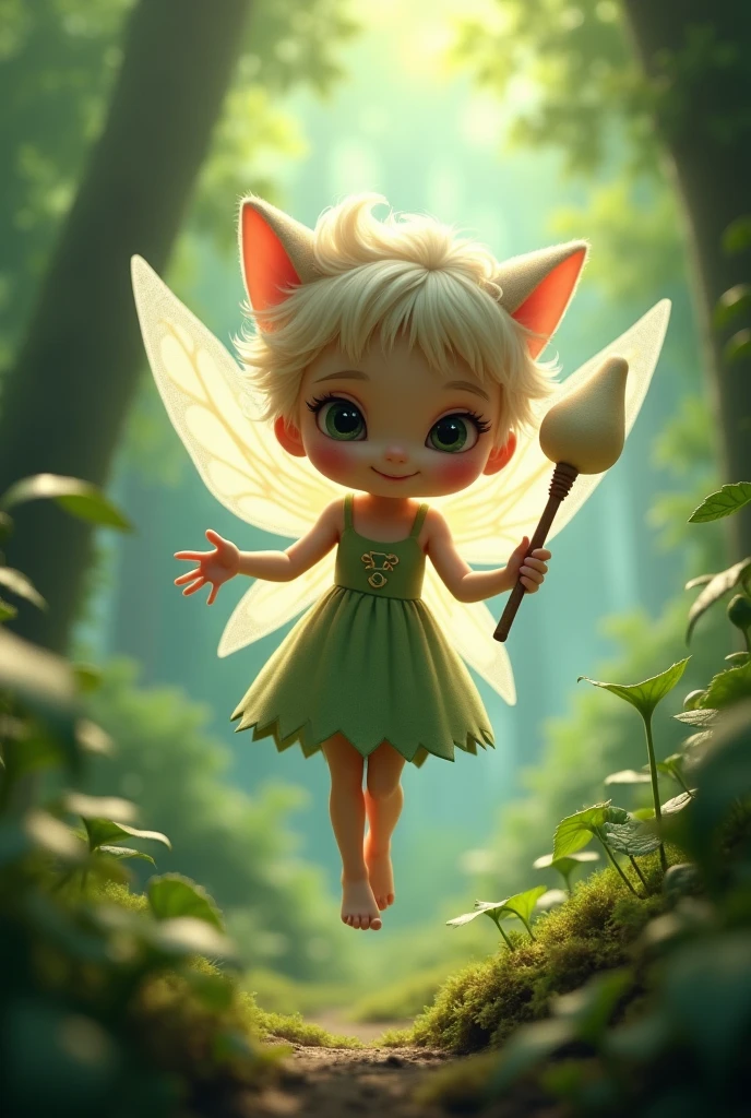 tiny fairy with a milk squirting dildo wand