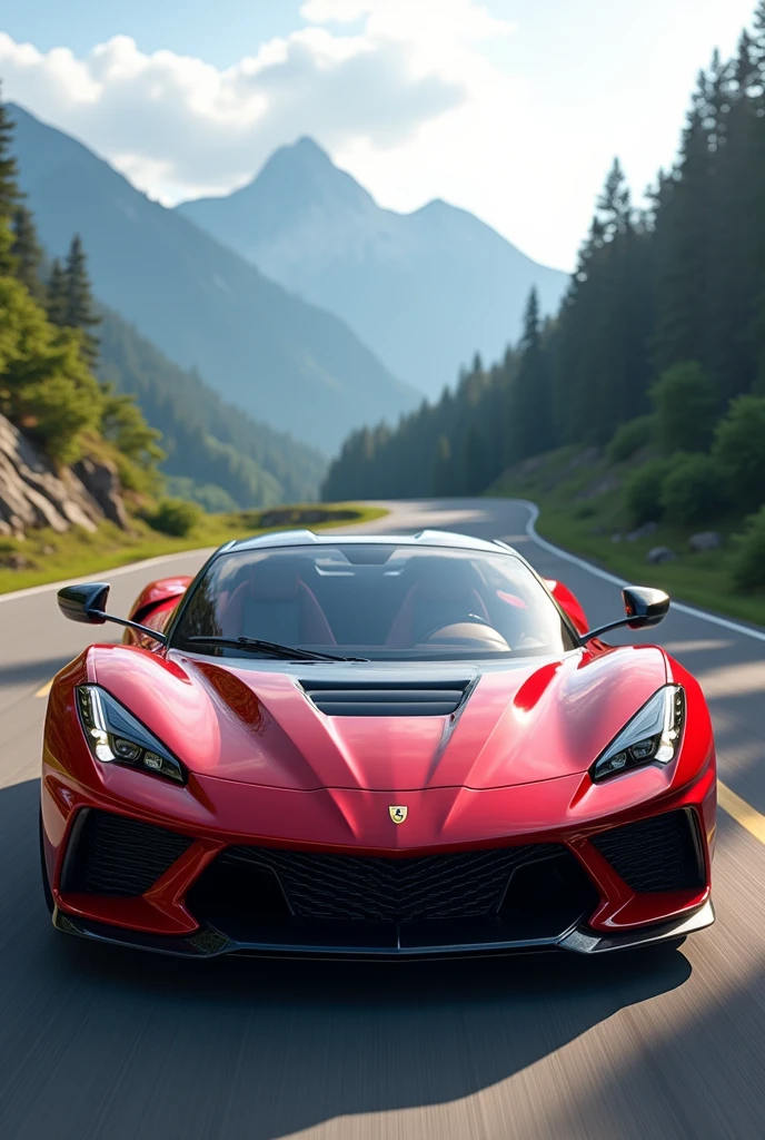 A car red