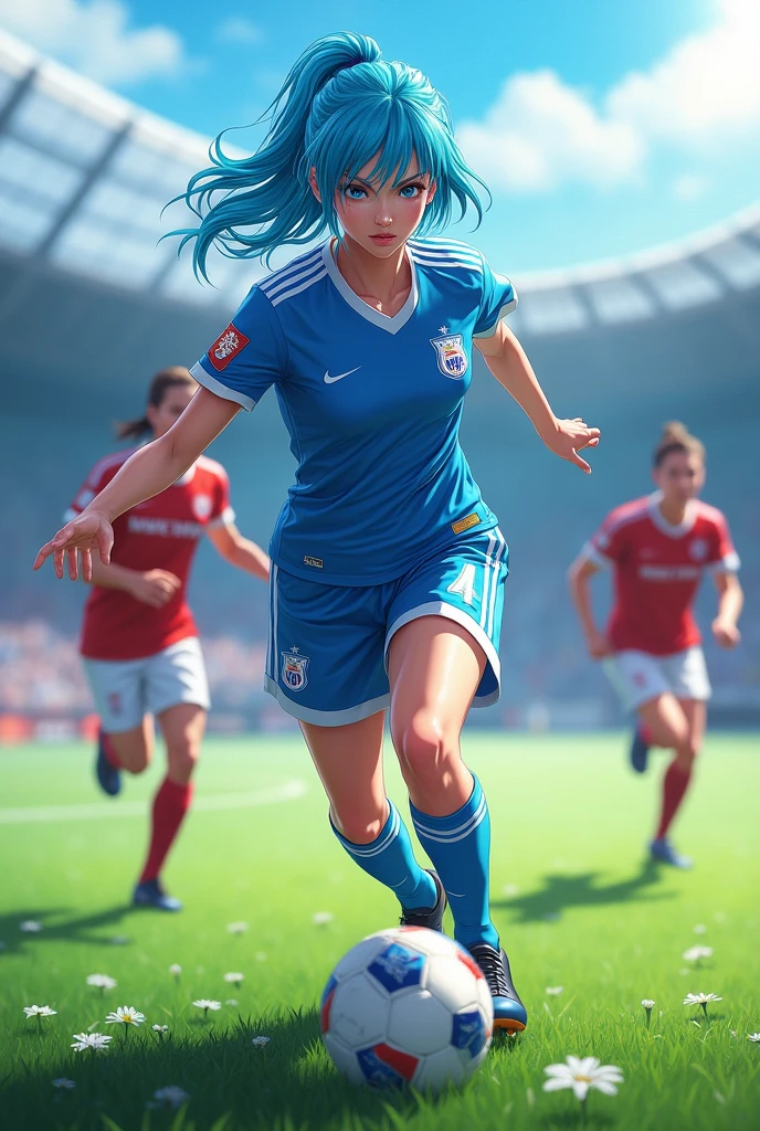 Minato Aqua as a soccer player