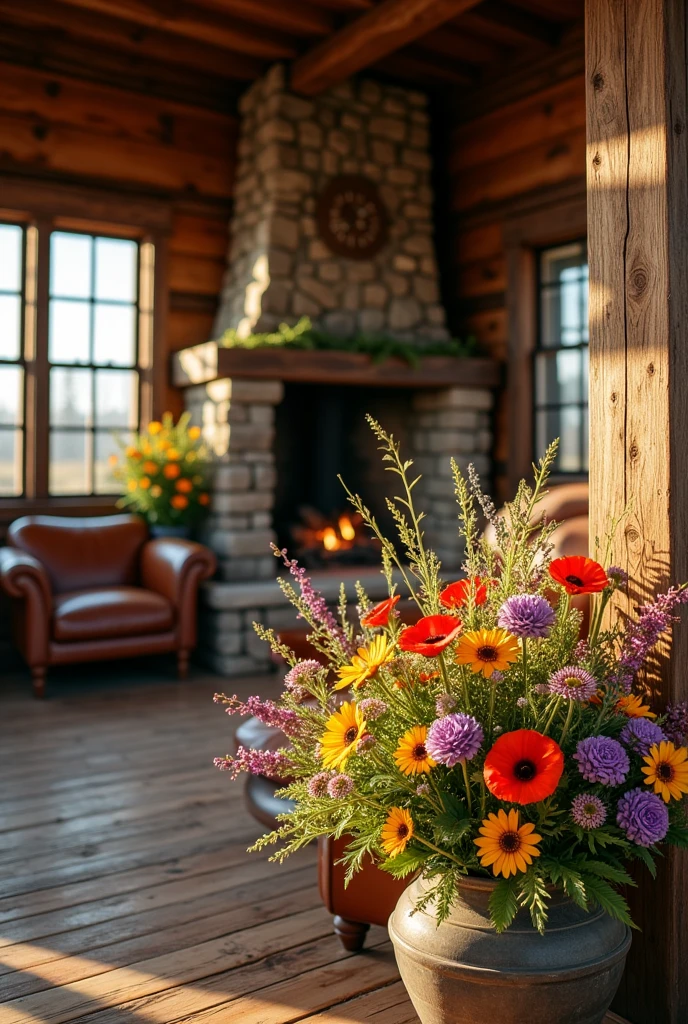 Western-style room with flowers