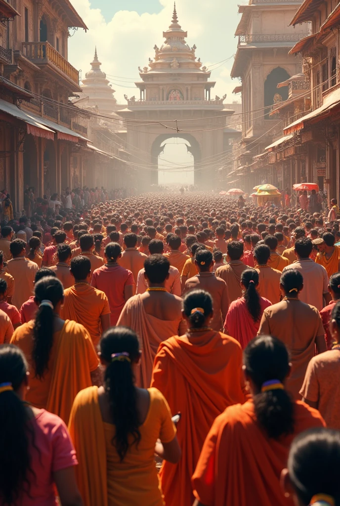 A crowd of hindu people the middle text "All Eyes On Lohara "