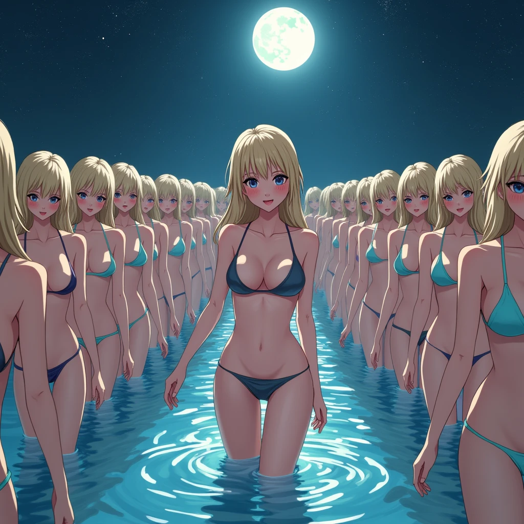 ((anime character Clone-girls Art)), ((Best Super High quality Clone-girls illustration Art)), (((16K, Highest quality, Ultra-high resolution))), (((((It&#39;s a very unrealistic and delusional worldview.))))), Blonde Girl, Swimwear, Very detailed美しい女体, Very detailed完璧な体の構造, ((Big Breasts)), (((A seductive smile))), ((((((((Highly detailed cloning depiction, 1girl-1,000,000,000,000,000,000,000,000,000,000,000,000clone-girls)))))))), (Very detailed, The detailed depiction of the proliferation of Clone-girls, ((With perfectly identical Clone-girls&#39; bodies, With the exact same face as Clone-girls, With the exact same hairstyle as Clone-girls, Dressed exactly like the Clone-girls, Exactly the same height as the Clone-girls, 完璧にClone-girlsと同じ超Big Breasts), (((((1,000,000,000,000,000,000,000,000,000,000,000,000Clone-girls))))), (Very detailed depiction, From the surface of the water, 1,000,000,000,000,000,000,000,000,000,000,000,Over 000 people, Clone-girlsが, From face to upper body, Repeated extension々And wells up), night, Starry sky and full moon, walk, Approaching here, １The girl in the row holds out her hand, The girls in the second row are watching us., The girls in the third row were playing with the same girls., From the fourth row onwards, the girls were flirting with each other.