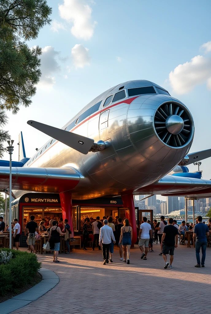 Exterior photo of the airplane restaurant
