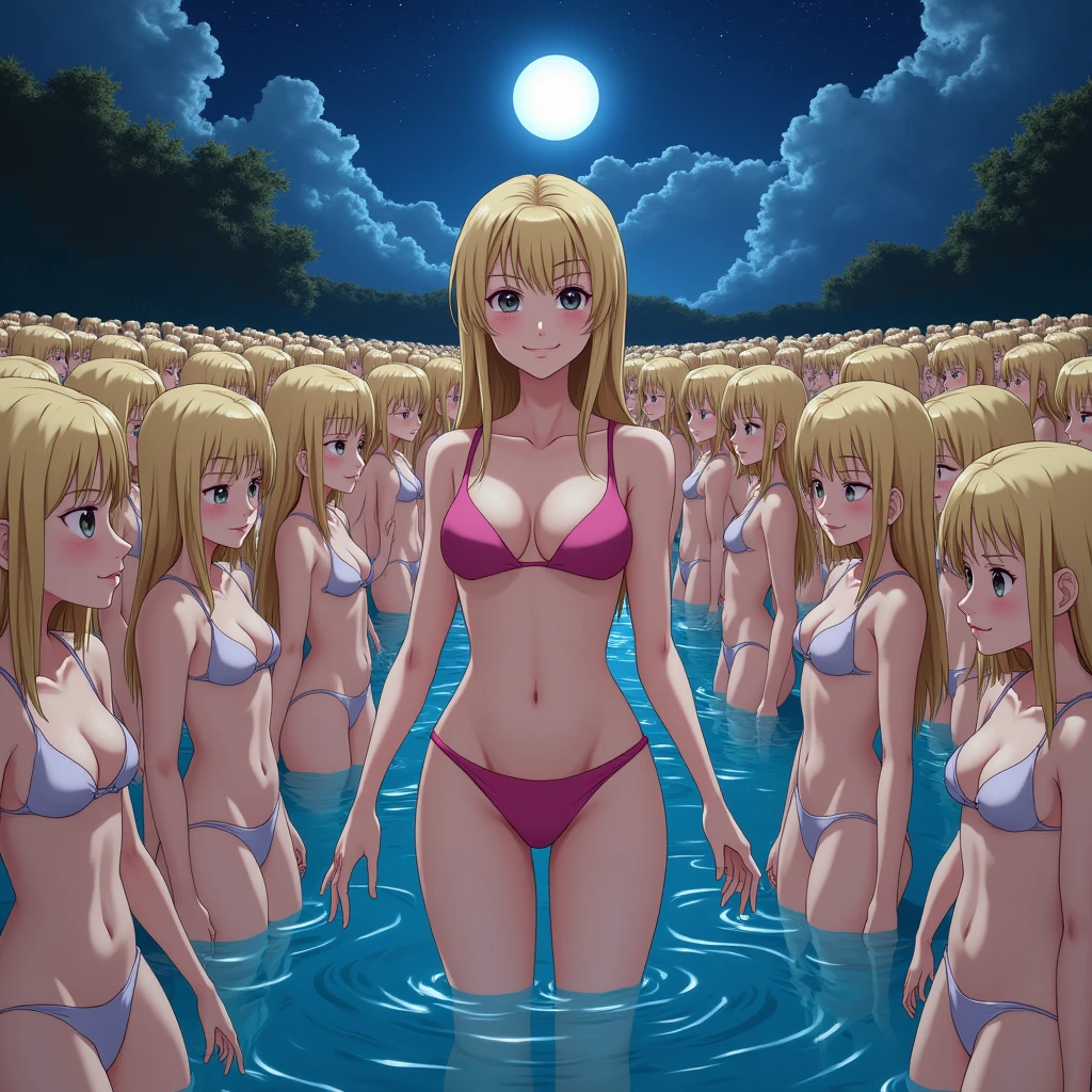((anime character Clone-girls Art)), ((Best Super High quality Clone-girls illustration Art)), (((16K, Highest quality, Ultra-high resolution))), (((((It&#39;s a very unrealistic and delusional worldview.))))), Blonde Girl, Swimwear, Very detailed美しい女体, Very detailed完璧な体の構造, ((Big Breasts)), (((A seductive smile))), ((((((((Highly detailed cloning depiction, 1girl-1,000,000,000,000,000,000,000,000,000,000,000,000clone-girls)))))))), (Very detailed, The detailed depiction of the proliferation of Clone-girls, ((With perfectly identical Clone-girls&#39; bodies, With the exact same face as Clone-girls, With the exact same hairstyle as Clone-girls, Dressed exactly like the Clone-girls, Exactly the same height as the Clone-girls, 完璧にClone-girlsと同じ超Big Breasts), (((((1,000,000,000,000,000,000,000,000,000,000,000,000Clone-girls))))), (Very detailed depiction, From the surface of the water, 1,000,000,000,000,000,000,000,000,000,000,000,Over 000 people, Clone-girlsが, From face to upper body, Repeated extension々And wells up), night, Starry sky and full moon, walk, They approached me in groups, got close to me, and surrounded me., Countless girls want to attack me and have harem sex right now